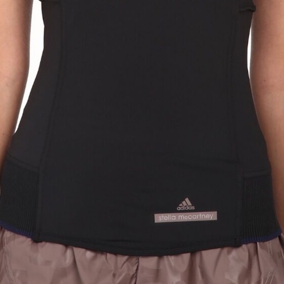 adidas by Stella McCartney Women's Black Perf Run Tee Top CLIMALITE Size M - Picture 5 of 8